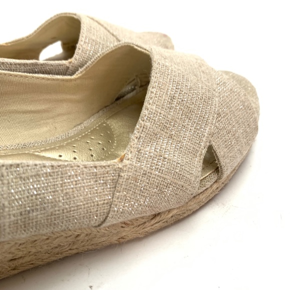 ELLEN TRACY KANDI Peep Toe Espadrille Shoes sz 9 - Picture 4 of 16